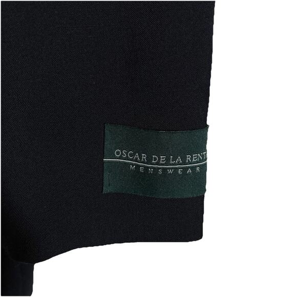 NWT Oscar De La Renta 100% Wool Gold Button Blazer 46R Navy Blue Office Men's - Picture 11 of 15